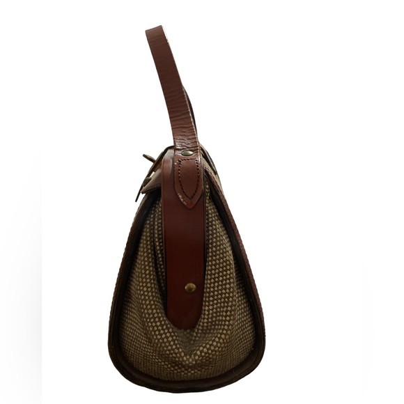 Burlington Bags Vintage Burlington Browntan Tweed With Chestnut